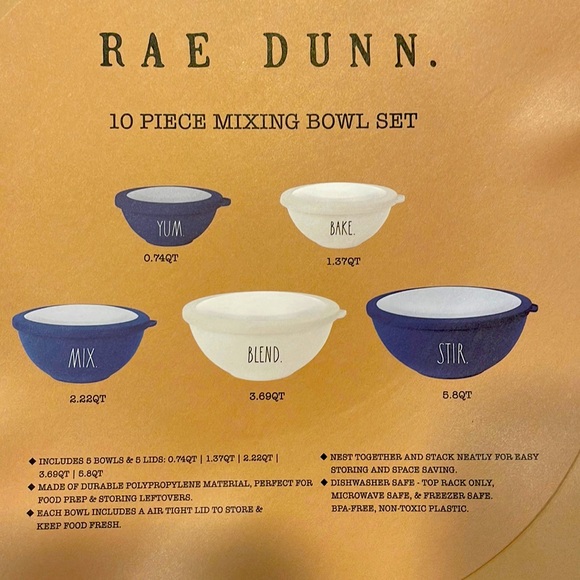 BNIP Rae Dunn Mixing Bowls - Picture 1 of 4